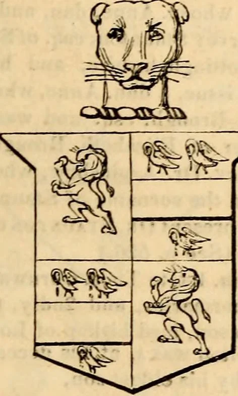 An illustration from A genealogical and heraldic history of the landed gentry ; or, Commoners of Great Britain and Ireland enjoying territorial possessions or high official rank : but uninvested with heritable honours, 1837, leaf 53