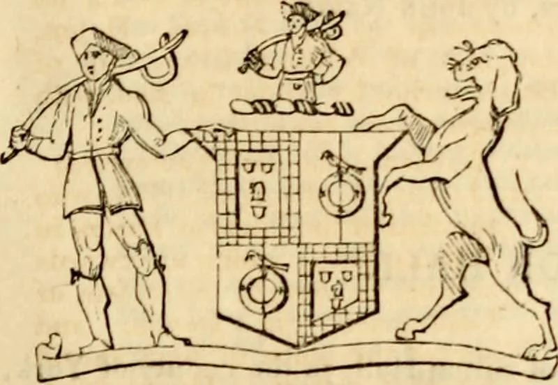 An illustration from A genealogical and heraldic history of the landed gentry ; or, Commoners of Great Britain and Ireland enjoying territorial possessions or high official rank : but uninvested with heritable honours, 1837, leaf 533