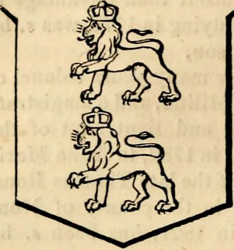 An illustration from A genealogical and heraldic history of the landed gentry ; or, Commoners of Great Britain and Ireland enjoying territorial possessions or high official rank : but uninvested with heritable honours, 1837, leaf 58