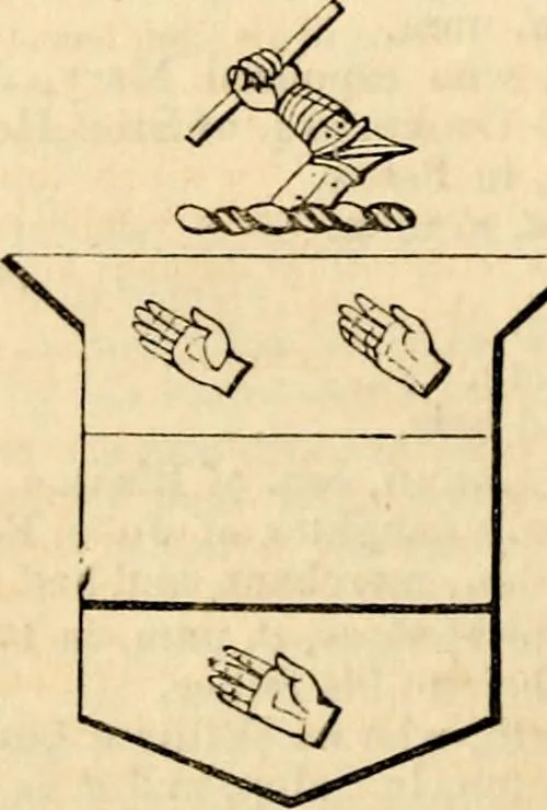 An illustration from A genealogical and heraldic history of the landed gentry ; or, Commoners of Great Britain and Ireland enjoying territorial possessions or high official rank : but uninvested with heritable honours, 1837, leaf 580