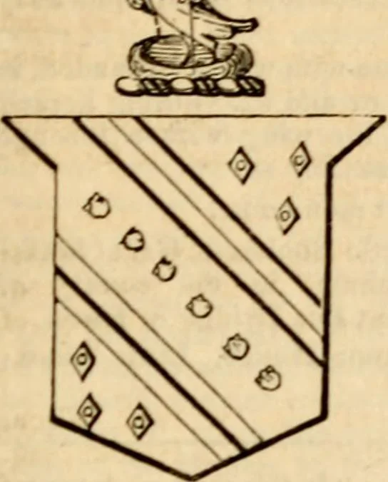 An illustration from A genealogical and heraldic history of the landed gentry ; or, Commoners of Great Britain and Ireland enjoying territorial possessions or high official rank : but uninvested with heritable honours, 1837, leaf 599