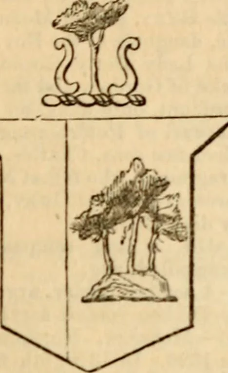 An illustration from A genealogical and heraldic history of the landed gentry ; or, Commoners of Great Britain and Ireland enjoying territorial possessions or high official rank : but uninvested with heritable honours, 1837, leaf 633