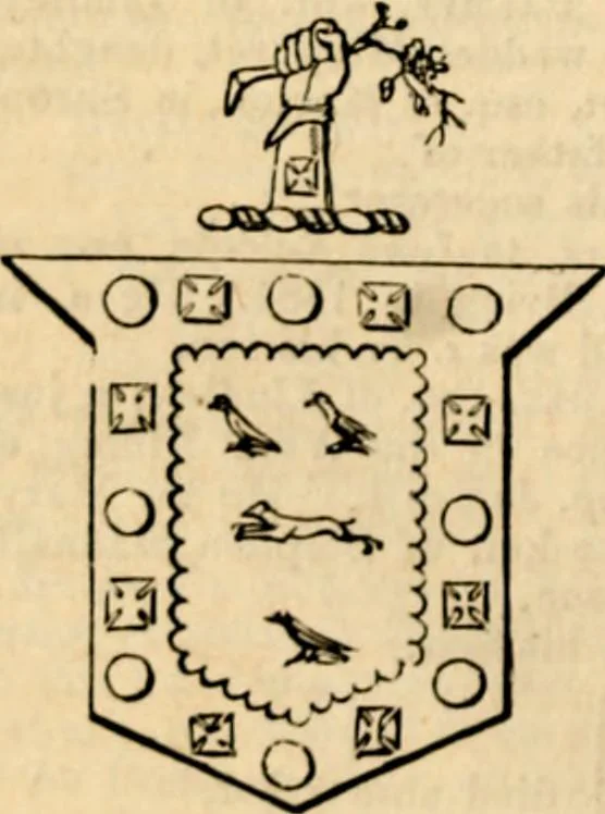 An illustration from A genealogical and heraldic history of the landed gentry ; or, Commoners of Great Britain and Ireland enjoying territorial possessions or high official rank : but uninvested with heritable honours, 1837, leaf 638