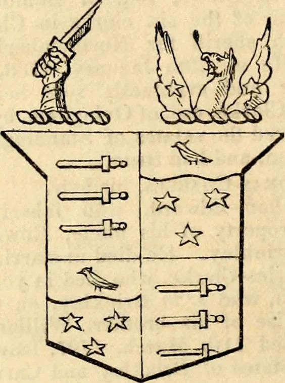 An illustration from A genealogical and heraldic history of the landed gentry ; or, Commoners of Great Britain and Ireland enjoying territorial possessions or high official rank : but uninvested with heritable honours, 1837, leaf 656