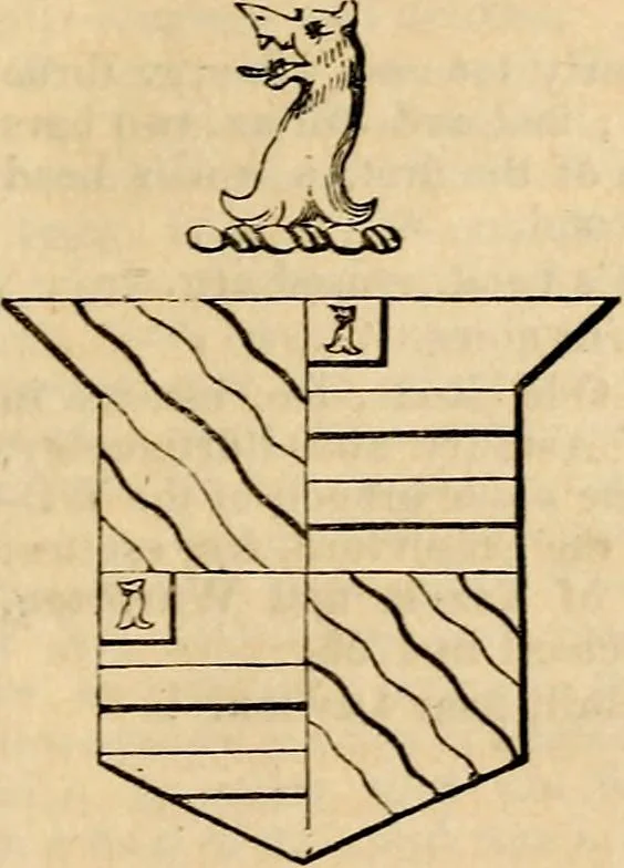 An illustration from A genealogical and heraldic history of the landed gentry ; or, Commoners of Great Britain and Ireland enjoying territorial possessions or high official rank : but uninvested with heritable honours, 1837, leaf 659