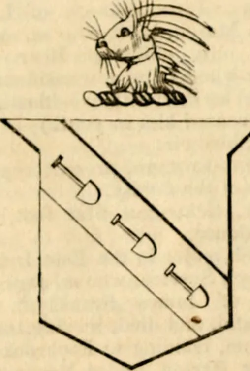 An illustration from A genealogical and heraldic history of the landed gentry ; or, Commoners of Great Britain and Ireland enjoying territorial possessions or high official rank : but uninvested with heritable honours, 1837, leaf 664