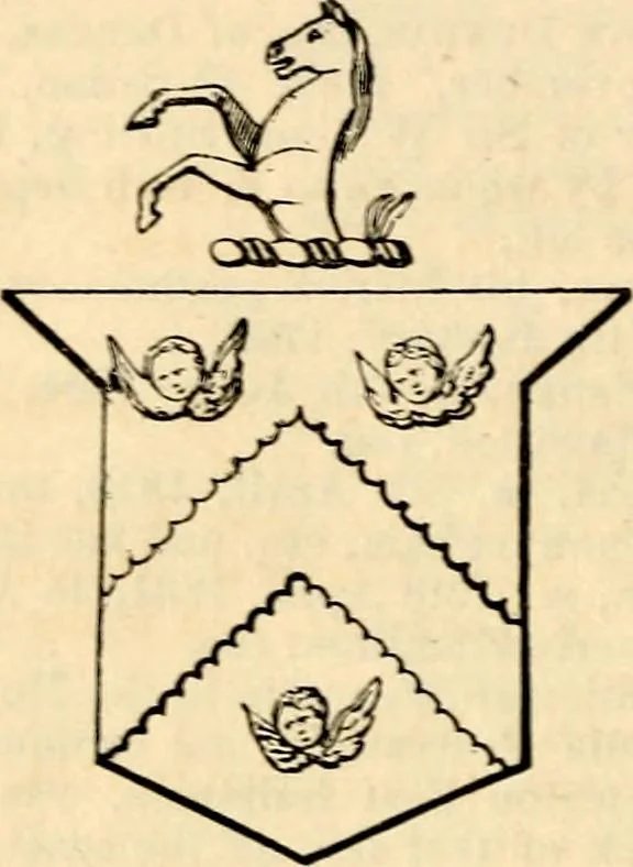 An illustration from A genealogical and heraldic history of the landed gentry ; or, Commoners of Great Britain and Ireland enjoying territorial possessions or high official rank : but uninvested with heritable honours, 1837, leaf 670