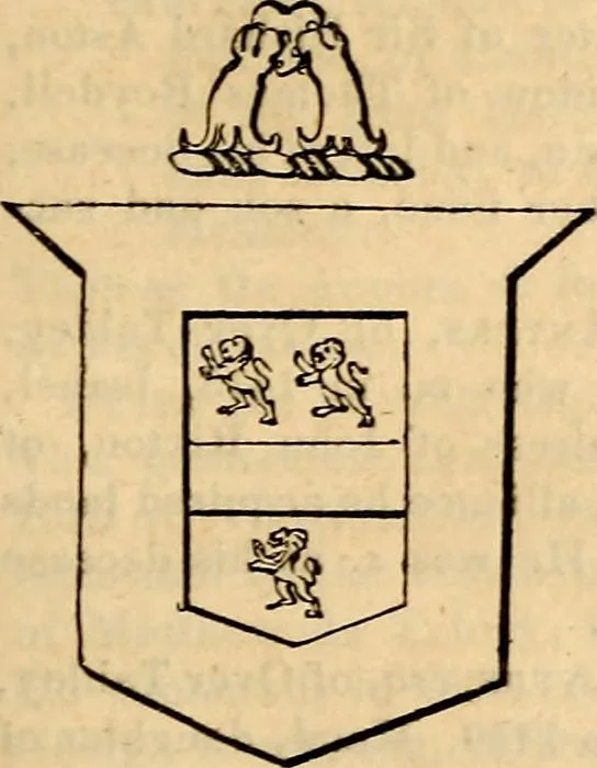 An illustration from A genealogical and heraldic history of the landed gentry ; or, Commoners of Great Britain and Ireland enjoying territorial possessions or high official rank : but uninvested with heritable honours, 1837, leaf 69