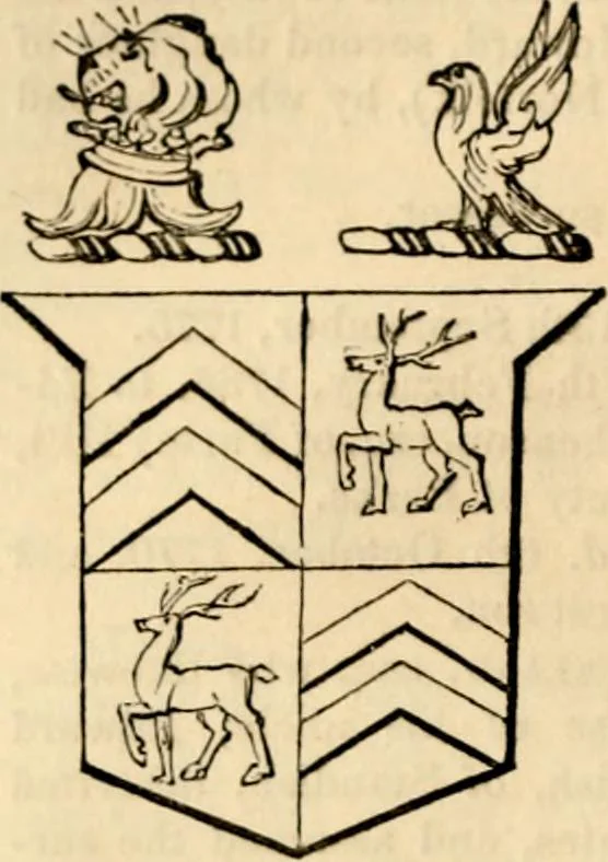 An illustration from A genealogical and heraldic history of the landed gentry ; or, Commoners of Great Britain and Ireland enjoying territorial possessions or high official rank : but uninvested with heritable honours, 1837, leaf 86