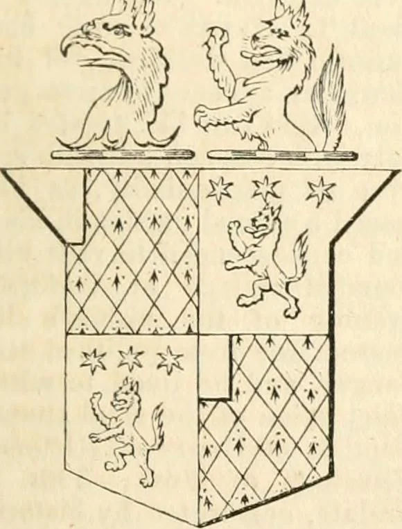An illustration from A genealogical and heraldic history of the commoners of Great Britain and Ireland, enjoying territorial possessions or high official rank; but univested with heritable honours, 1838, leaf 102
