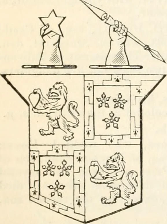 An illustration from A genealogical and heraldic history of the commoners of Great Britain and Ireland, enjoying territorial possessions or high official rank; but univested with heritable honours, 1838, leaf 201