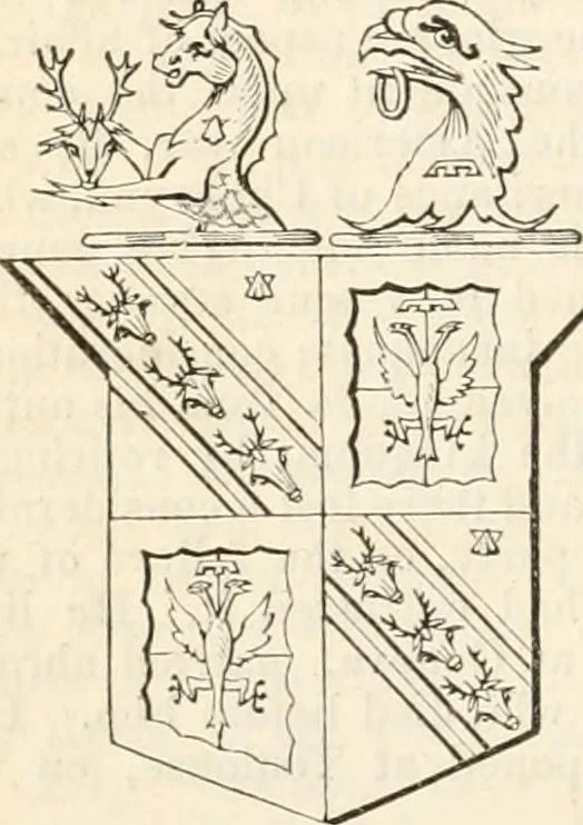 An illustration from A genealogical and heraldic history of the commoners of Great Britain and Ireland, enjoying territorial possessions or high official rank; but univested with heritable honours, 1838, leaf 217