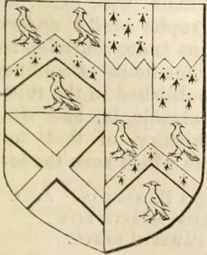 An illustration from A genealogical and heraldic history of the commoners of Great Britain and Ireland, enjoying territorial possessions or high official rank; but univested with heritable honours, 1838, leaf 218