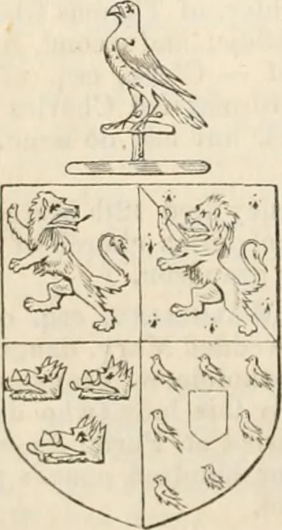 An illustration from A genealogical and heraldic history of the commoners of Great Britain and Ireland, enjoying territorial possessions or high official rank; but univested with heritable honours, 1838, leaf 255