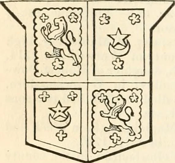 An illustration from A genealogical and heraldic history of the commoners of Great Britain and Ireland, enjoying territorial possessions or high official rank; but univested with heritable honours, 1838, leaf 31
