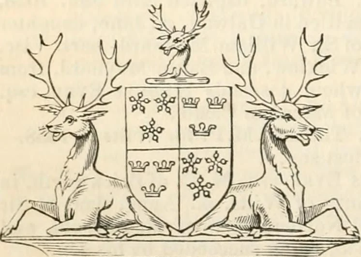 An illustration from A genealogical and heraldic history of the commoners of Great Britain and Ireland, enjoying territorial possessions or high official rank; but univested with heritable honours, 1838, leaf 317