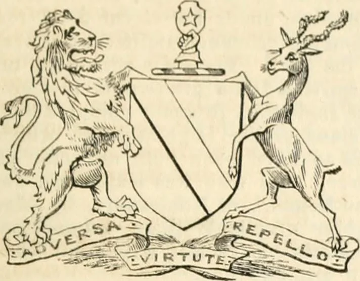 An illustration from A genealogical and heraldic history of the commoners of Great Britain and Ireland, enjoying territorial possessions or high official rank; but univested with heritable honours, 1838, leaf 346