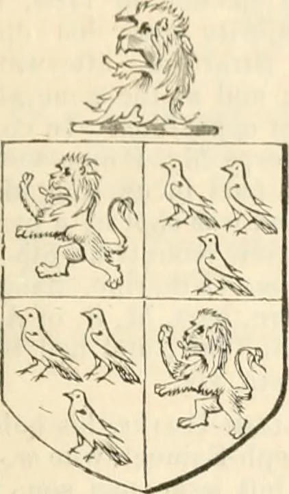 An illustration from A genealogical and heraldic history of the commoners of Great Britain and Ireland, enjoying territorial possessions or high official rank; but univested with heritable honours, 1838, leaf 412