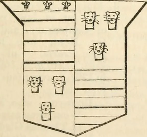 An illustration from A genealogical and heraldic history of the commoners of Great Britain and Ireland, enjoying territorial possessions or high official rank; but univested with heritable honours, 1838, leaf 42