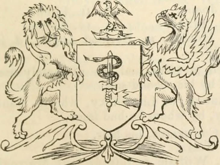 An illustration from A genealogical and heraldic history of the commoners of Great Britain and Ireland, enjoying territorial possessions or high official rank; but univested with heritable honours, 1838, leaf 420