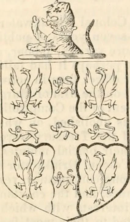 An illustration from A genealogical and heraldic history of the commoners of Great Britain and Ireland, enjoying territorial possessions or high official rank; but univested with heritable honours, 1838, leaf 447