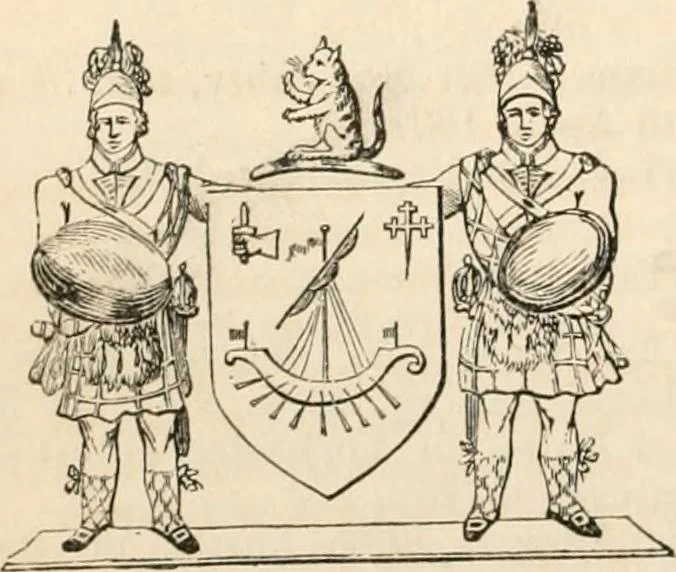 An illustration from A genealogical and heraldic history of the commoners of Great Britain and Ireland, enjoying territorial possessions or high official rank; but univested with heritable honours, 1838, leaf 485