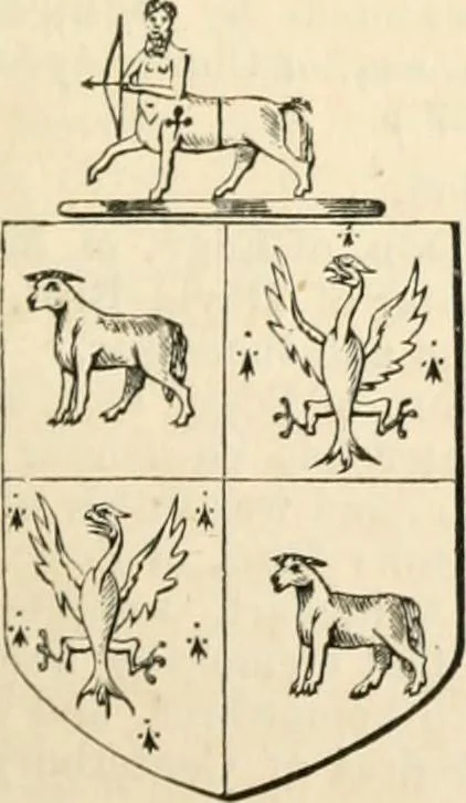 An illustration from A genealogical and heraldic history of the commoners of Great Britain and Ireland, enjoying territorial possessions or high official rank; but univested with heritable honours, 1838, leaf 570