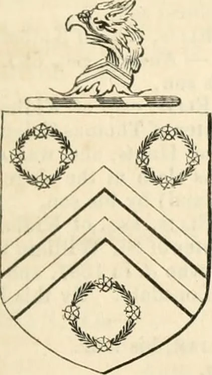 An illustration from A genealogical and heraldic history of the commoners of Great Britain and Ireland, enjoying territorial possessions or high official rank; but univested with heritable honours, 1838, leaf 576