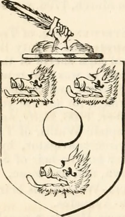 An illustration from A genealogical and heraldic history of the commoners of Great Britain and Ireland, enjoying territorial possessions or high official rank; but univested with heritable honours, 1838, leaf 633