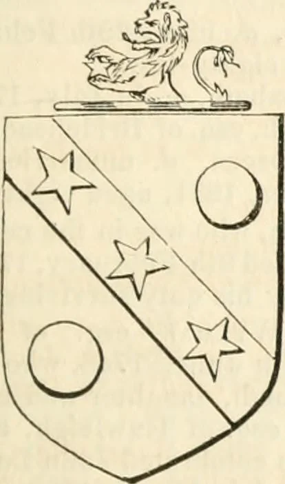 An illustration from A genealogical and heraldic history of the commoners of Great Britain and Ireland, enjoying territorial possessions or high official rank; but univested with heritable honours, 1838, leaf 672