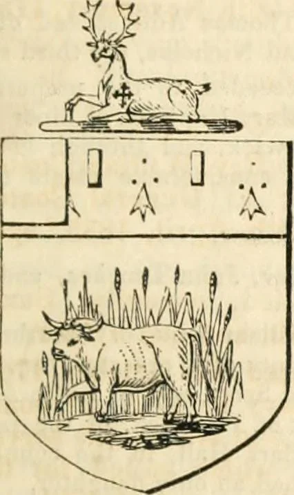 An illustration from A genealogical and heraldic history of the commoners of Great Britain and Ireland, enjoying territorial possessions or high official rank; but univested with heritable honours, 1838, leaf 688