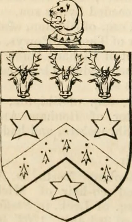 An illustration from A genealogical and heraldic history of the commoners of Great Britain and Ireland, enjoying territorial possessions or high official rank; but univested with heritable honours, 1838, leaf 695