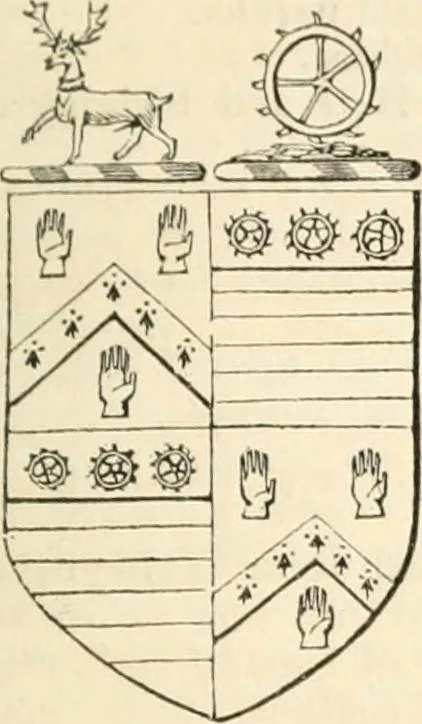 An illustration from A genealogical and heraldic history of the commoners of Great Britain and Ireland, enjoying territorial possessions or high official rank; but univested with heritable honours, 1838, leaf 700