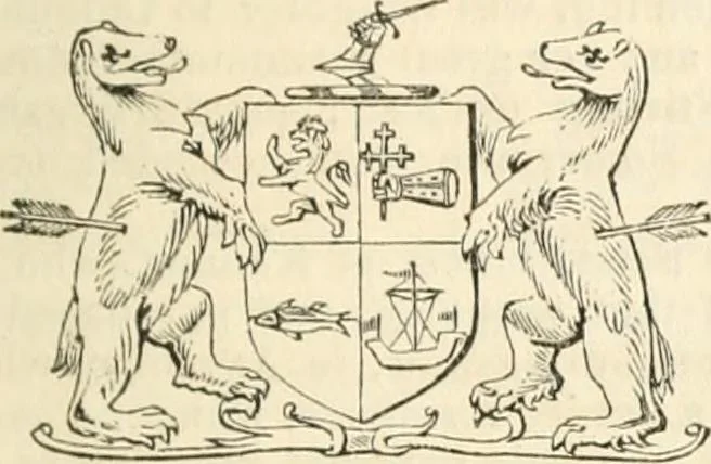 An illustration from A genealogical and heraldic history of the commoners of Great Britain and Ireland, enjoying territorial possessions or high official rank; but univested with heritable honours, 1838, leaf 710
