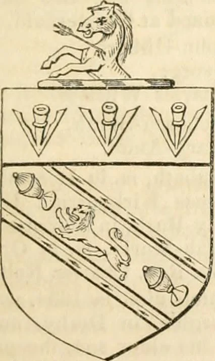 An illustration from A genealogical and heraldic history of the commoners of Great Britain and Ireland, enjoying territorial possessions or high official rank; but univested with heritable honours, 1838, leaf 712