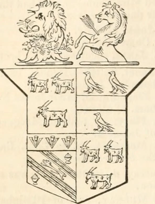 An illustration from A genealogical and heraldic history of the commoners of Great Britain and Ireland, enjoying territorial possessions or high official rank; but univested with heritable honours, 1838, leaf 83
