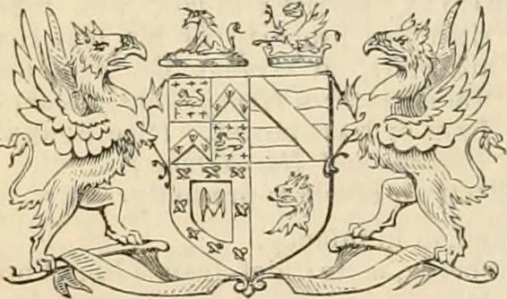 An illustration from A genealogical and heraldic history of the commoners of Great Britain and Ireland, enjoying territorial possessions or high official rank; but univested with heritable honours, 1838, leaf 209