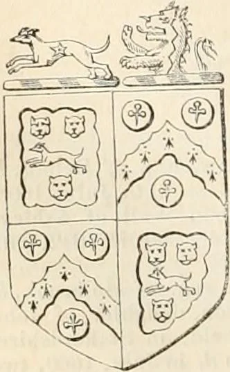 An illustration from A genealogical and heraldic history of the commoners of Great Britain and Ireland, enjoying territorial possessions or high official rank; but univested with heritable honours, 1838, leaf 395