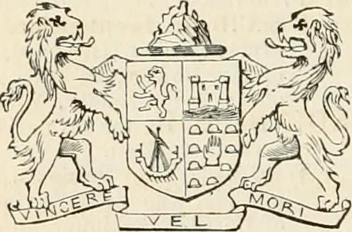An illustration from A genealogical and heraldic history of the commoners of Great Britain and Ireland, enjoying territorial possessions or high official rank; but univested with heritable honours, 1838, leaf 519