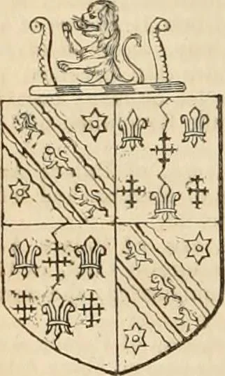 An illustration from A genealogical and heraldic history of the commoners of Great Britain and Ireland, enjoying territorial possessions or high official rank; but univested with heritable honours, 1838, leaf 61