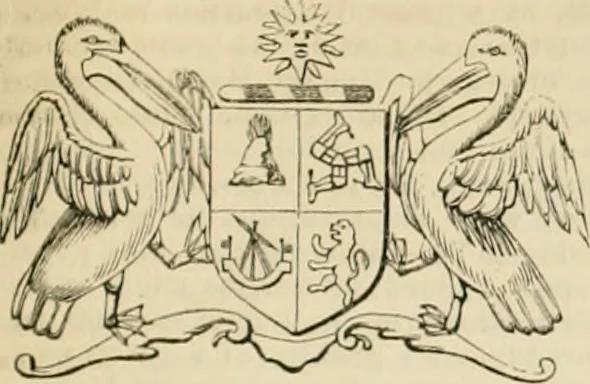 An illustration from A genealogical and heraldic history of the commoners of Great Britain and Ireland, enjoying territorial possessions or high official rank; but univested with heritable honours, 1838, leaf 612