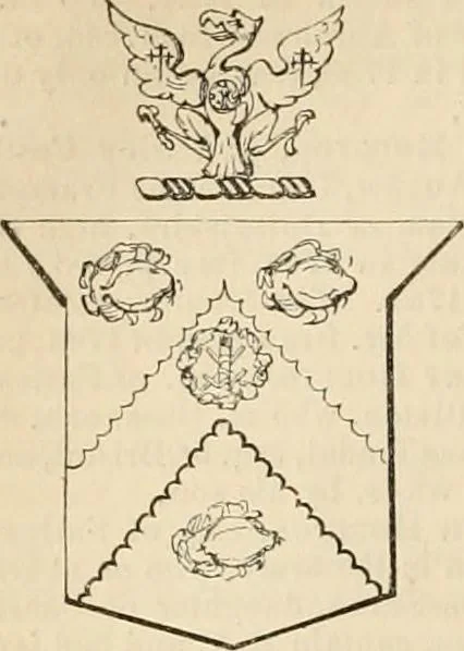 An illustration from A genealogical and heraldic history of the commoners of Great Britain and Ireland, enjoying territorial possessions or high official rank; but univested with heritable honours, 1838, leaf 631