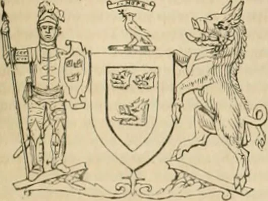 An illustration from A genealogical and heraldic history of the commoners of Great Britain and Ireland, enjoying territorial possessions or high official rank; but univested with heritable honours, 1838, leaf 72