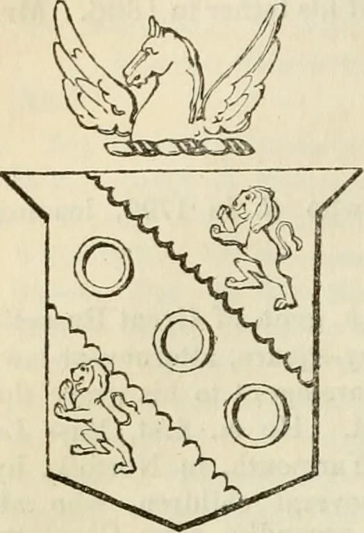 An illustration from A genealogical and heraldic history of the commoners of Great Britain and Ireland, enjoying territorial possessions or high official rank; but univested with heritable honours, 1838, leaf 108