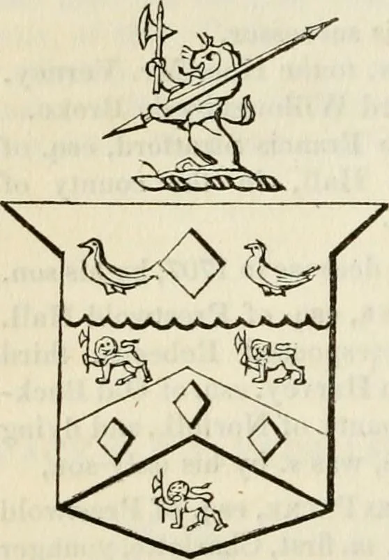 An illustration from A genealogical and heraldic history of the commoners of Great Britain and Ireland, enjoying territorial possessions or high official rank; but univested with heritable honours, 1838, leaf 200