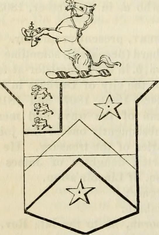An illustration from A genealogical and heraldic history of the commoners of Great Britain and Ireland, enjoying territorial possessions or high official rank; but univested with heritable honours, 1838, leaf 216