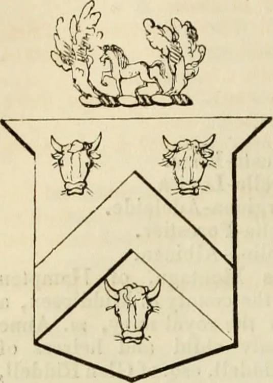 An illustration from A genealogical and heraldic history of the commoners of Great Britain and Ireland, enjoying territorial possessions or high official rank; but univested with heritable honours, 1838, leaf 354