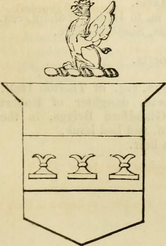 An illustration from A genealogical and heraldic history of the commoners of Great Britain and Ireland, enjoying territorial possessions or high official rank; but univested with heritable honours, 1838, leaf 421