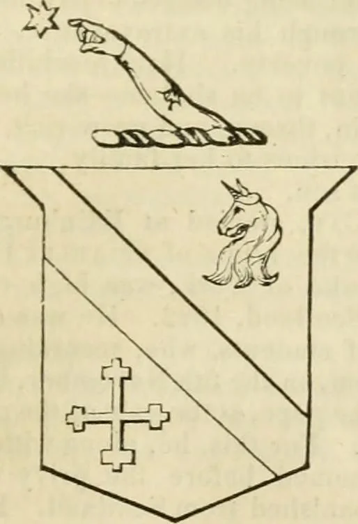 An illustration from A genealogical and heraldic history of the commoners of Great Britain and Ireland, enjoying territorial possessions or high official rank; but univested with heritable honours, 1838, leaf 423