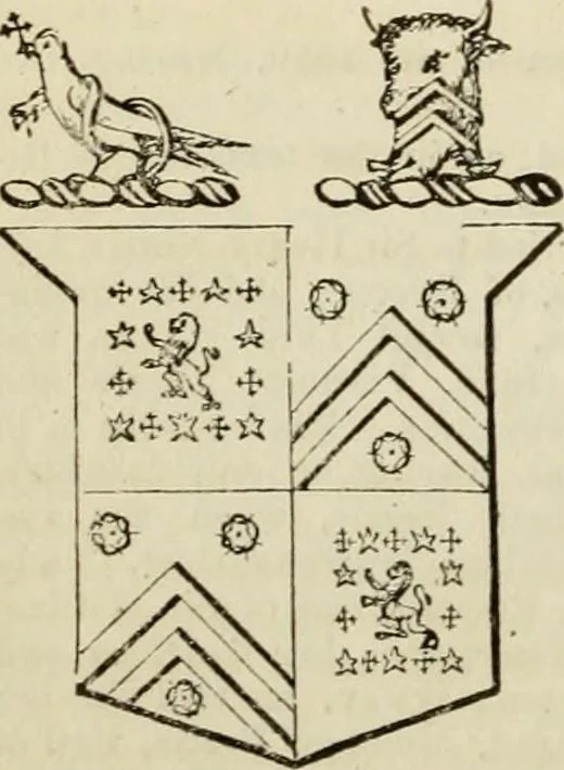 An illustration from A genealogical and heraldic history of the commoners of Great Britain and Ireland, enjoying territorial possessions or high official rank; but univested with heritable honours, 1838, leaf 462